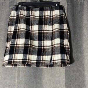 Sunland17 black plaid academia Mini Skirt